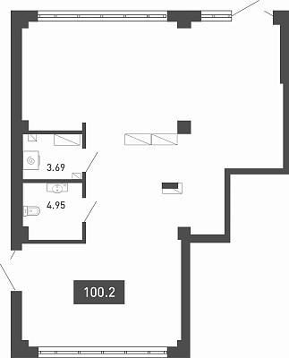 ул. Федюнинского, 64,  ул. Николая Гоголя, д. 2, №1 ( этаж)